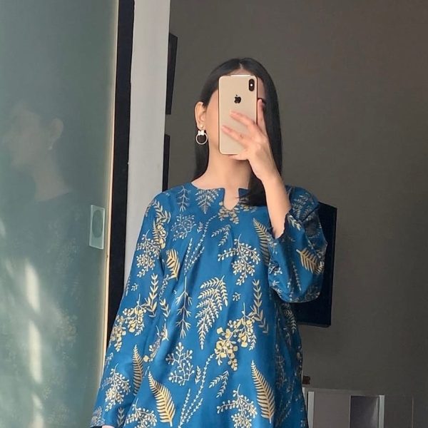 2 Pcs Women’s Stitched Petal Print Linen