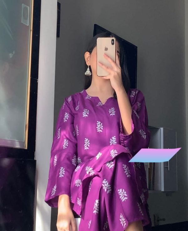 2 Pcs Women’s Stitched Star Print Linen