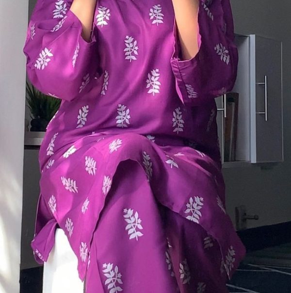2 Pcs Women’s Stitched Star Print Linen