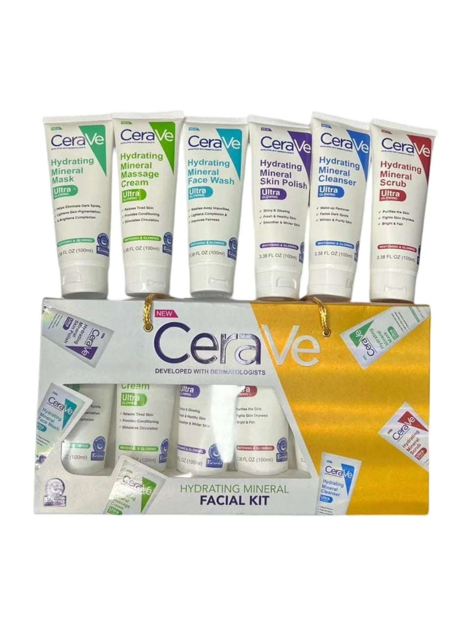 CeraVe Hydrating Mineral Facial Kit, Pack of 6