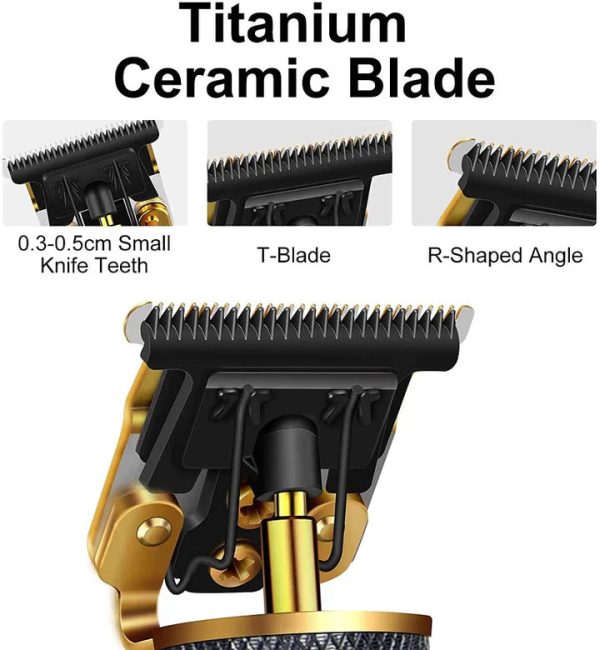 Metal Body – T9 Trimmer And Hair Clipper Cutting Machine For Men | Random Design | Golden Color Trimmer