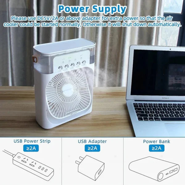 Mini Portable Air Conditioner Mist Fan