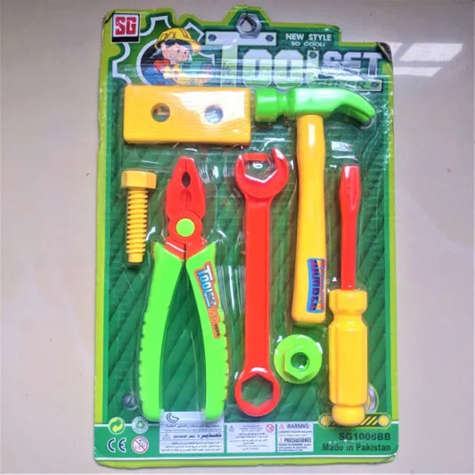 Tools Kit Toys For Kids – Plastic Hardware Tools Toys For Kids (random Color)